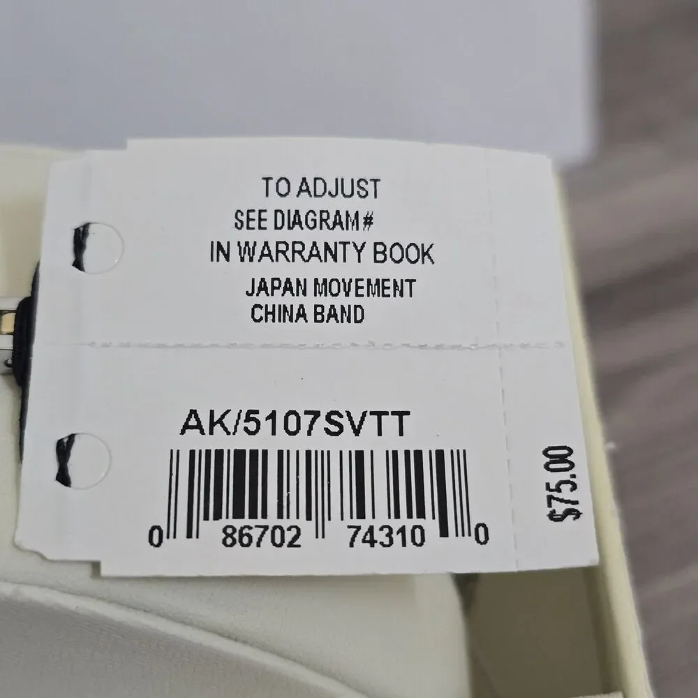 Anne Klein Two Tone Dial Watch Petite Hexagonal Alloy Metal Bracelet New in Box